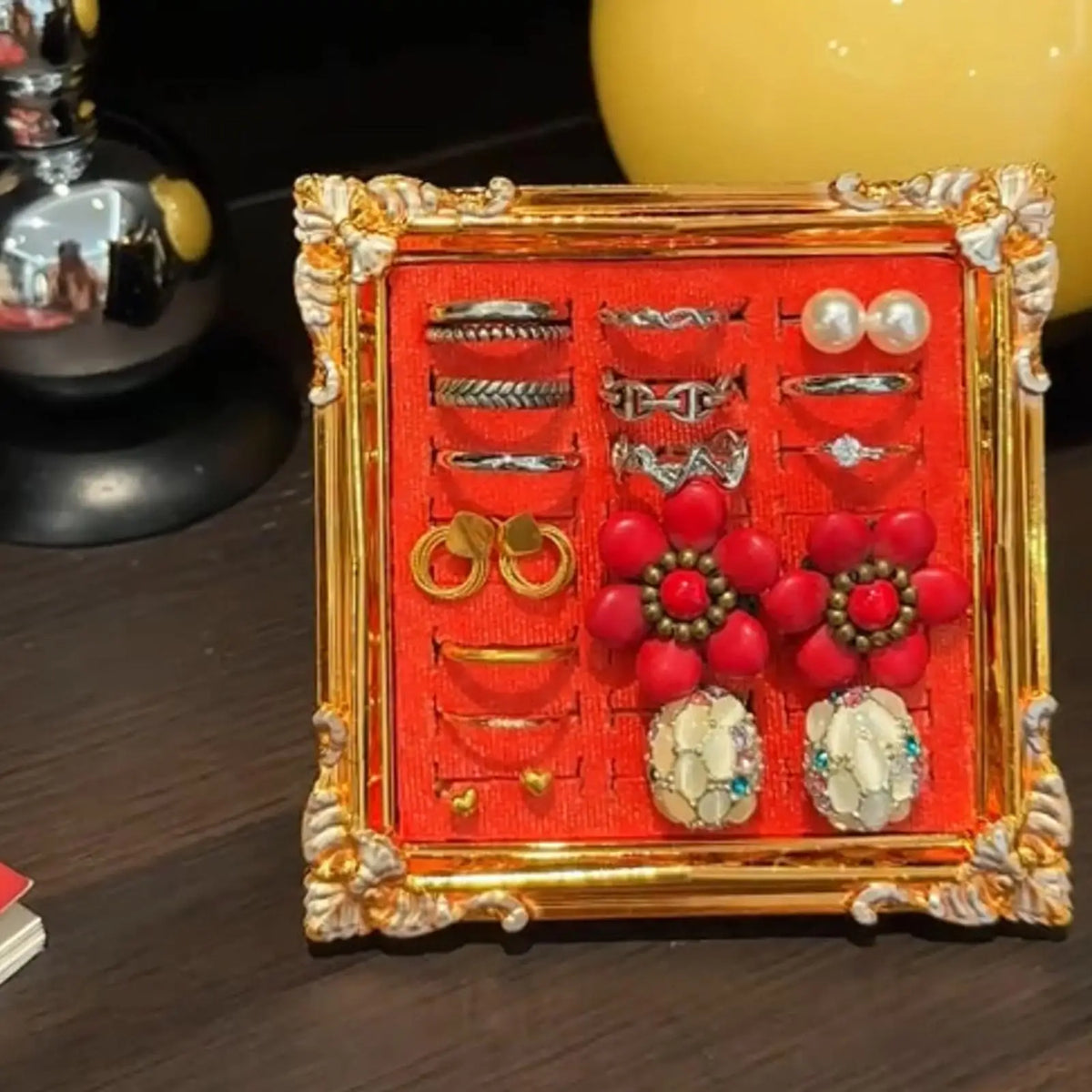Vintage European Ring Holder & Jewelry Organizer Tray