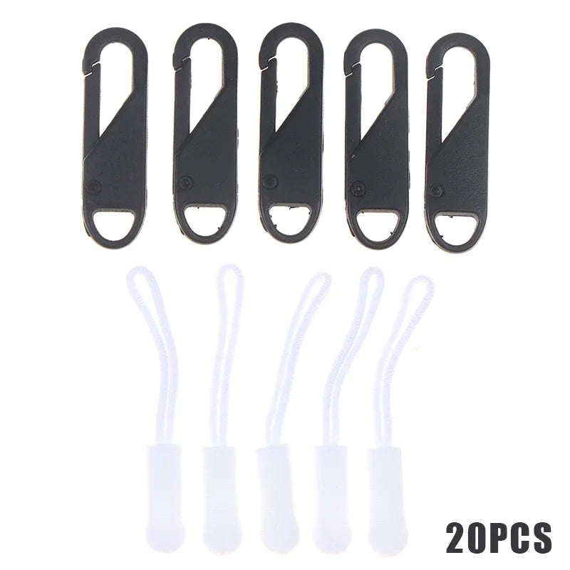 Metal Replacement Zipper Pulls & Cord Extenders – 5/10/20 Pack