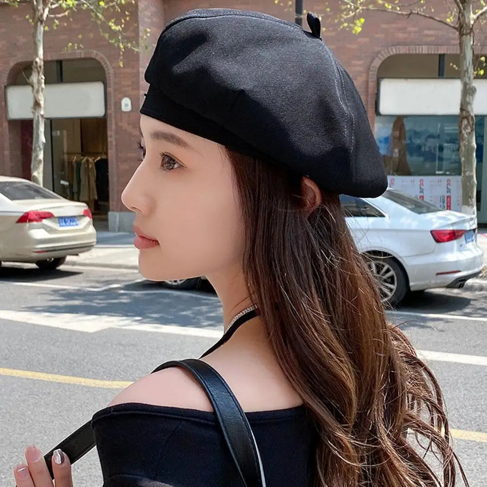 Women's Vintage French Plaid Beret Hat – Painter Cap All Seasons