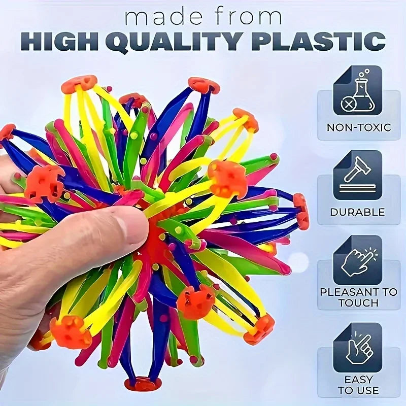 Rainbow Stress Ball Kids Colorful Expandable Fidget Toy Durable Magic