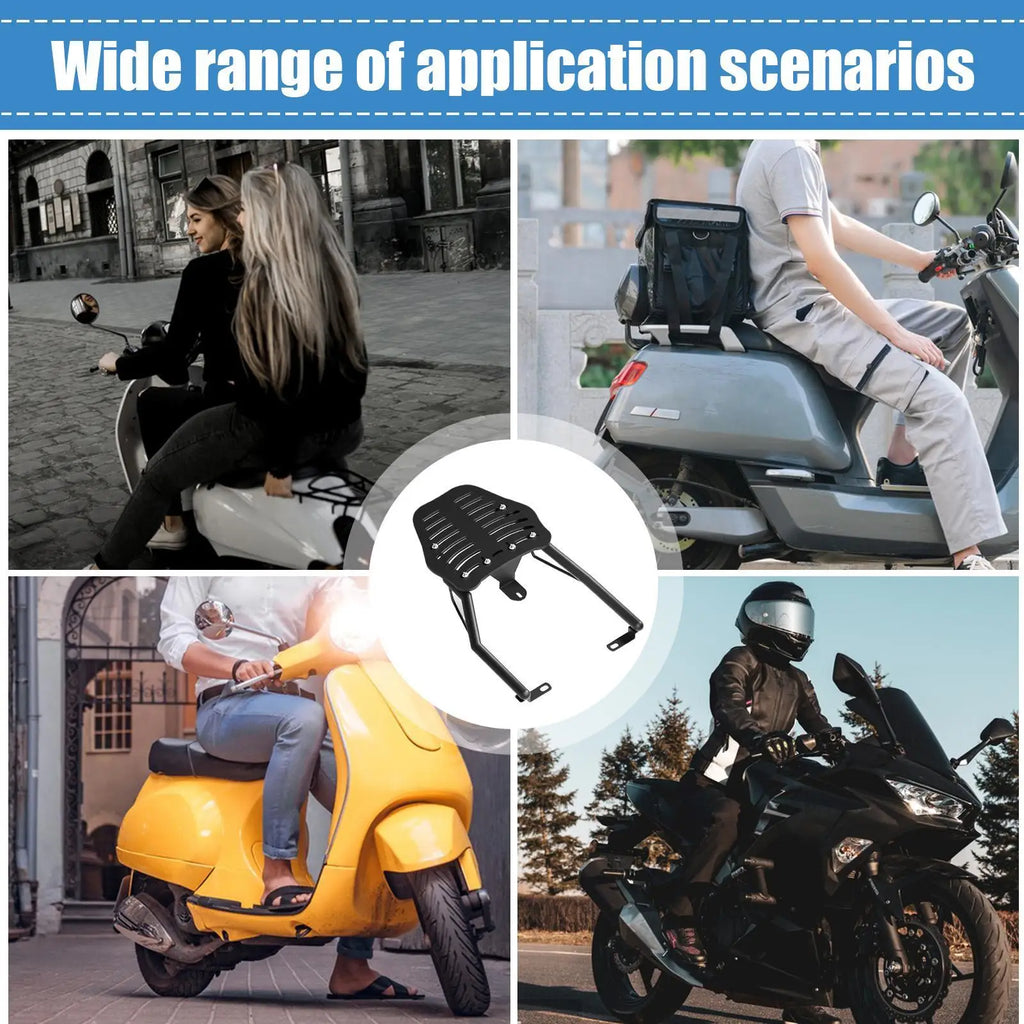 Adjustable Motorcycle Tour Pack Luggage Rack – Stainless Steel