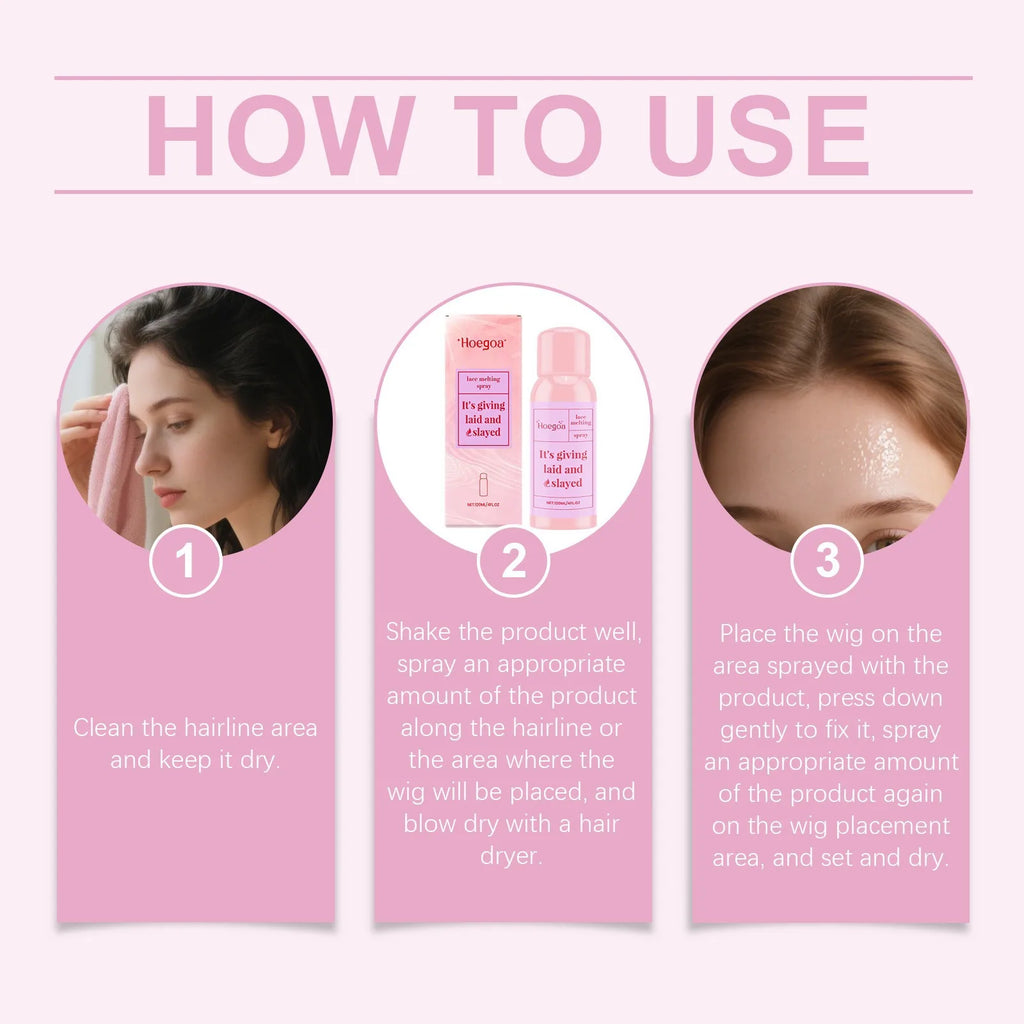 HOEGOA Lace Front Wig Adhesive Spray – Waterproof 120ml
