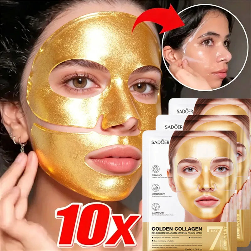 SADOER 24K Gold Collagen Face Mask – Firming & Hydrating