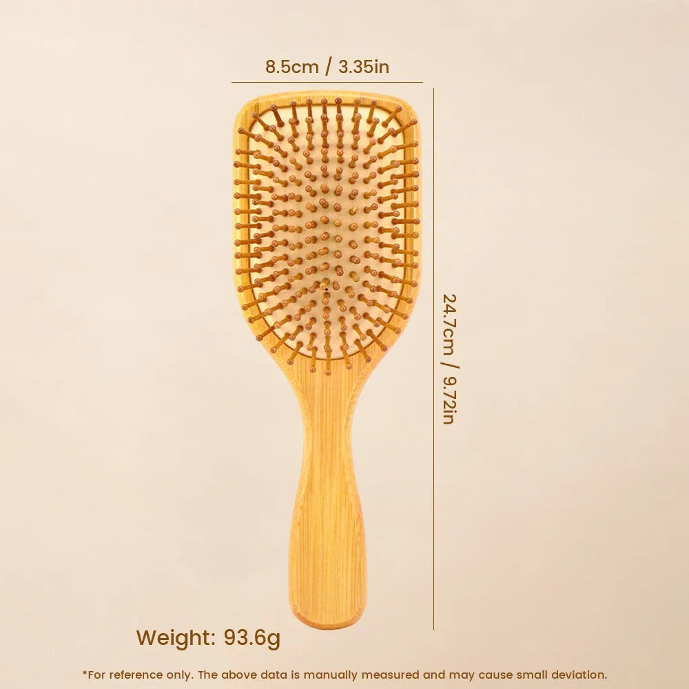 Bamboo Air Cushion Massage Hairbrush – Anti-Static Comb