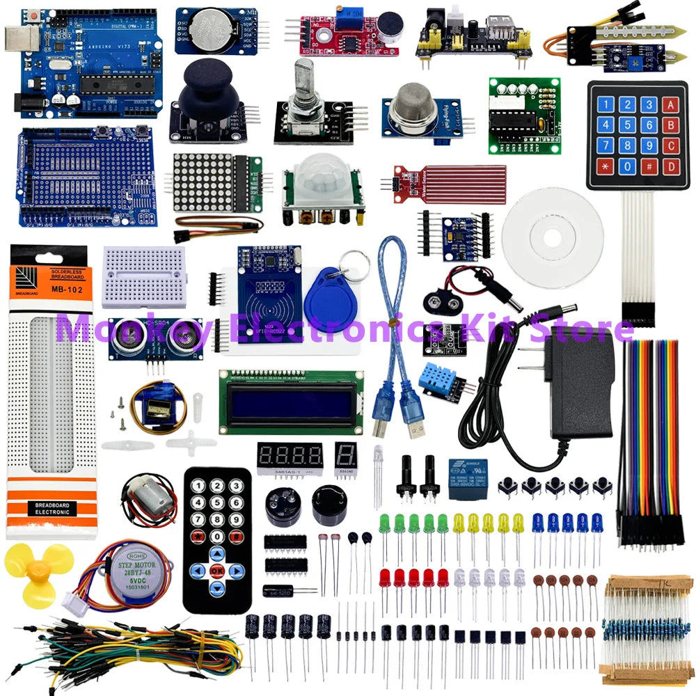 Complete Arduino Uno R3 Learning Kit – ATmega328P DIY Electronics