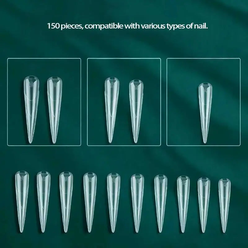 Butterfly Nail Dual Forms 150pcs – Gel Extension Molds, 14 Sizes