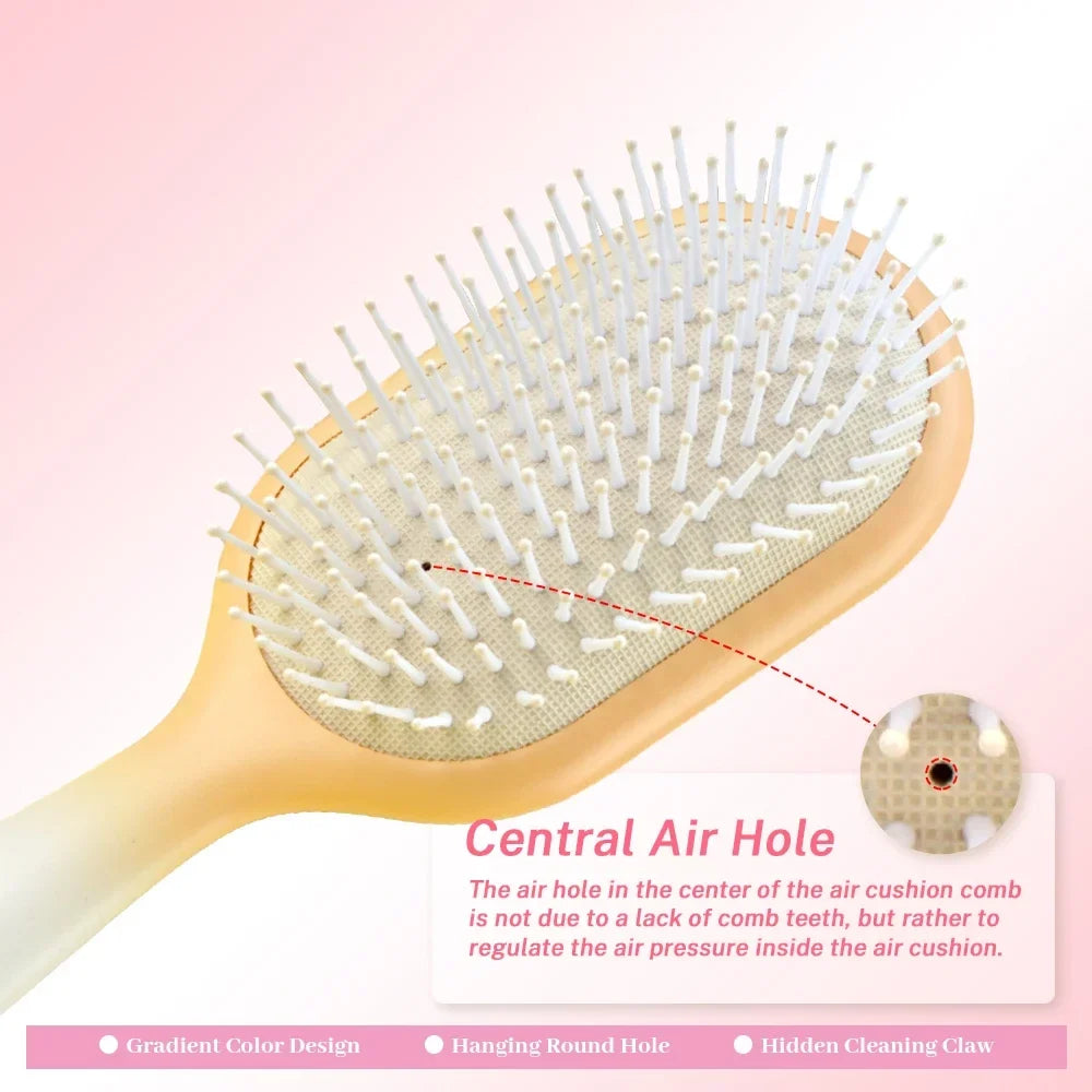 Gradient Air Cushion Hair Brush – Anti-Static Scalp Massage Comb