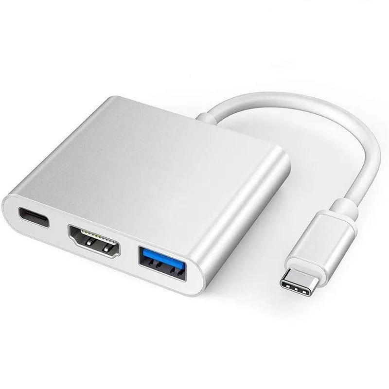 3-in-1 USB-C to 4K HDMI Adapter Cable for Samsung iPad Mac