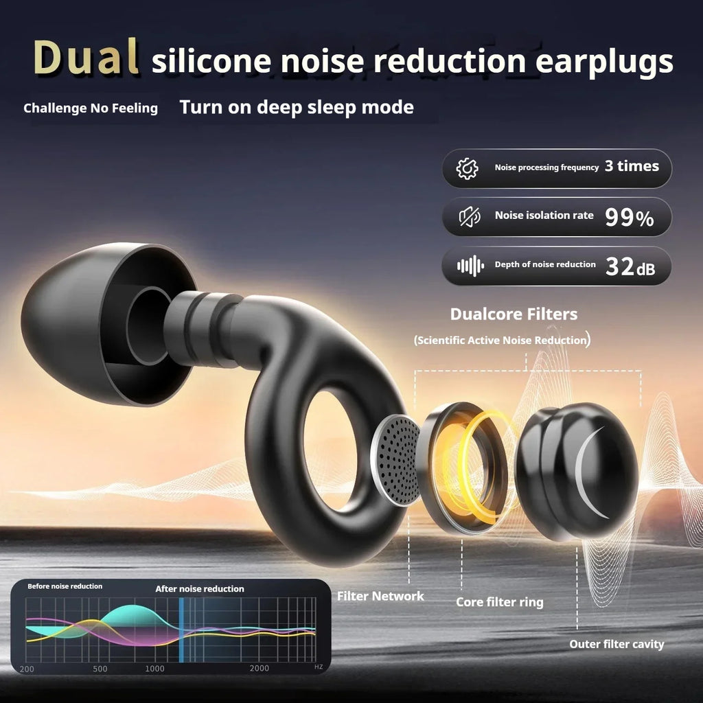 Silicone Earplugs 32dB Noise Blocking – Sleep, Travel & Concerts