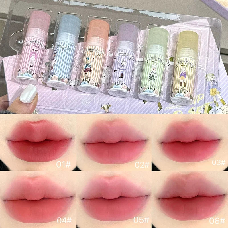Art Value 6-Color Matte Velvet Liquid Lipstick Set | Waterproof