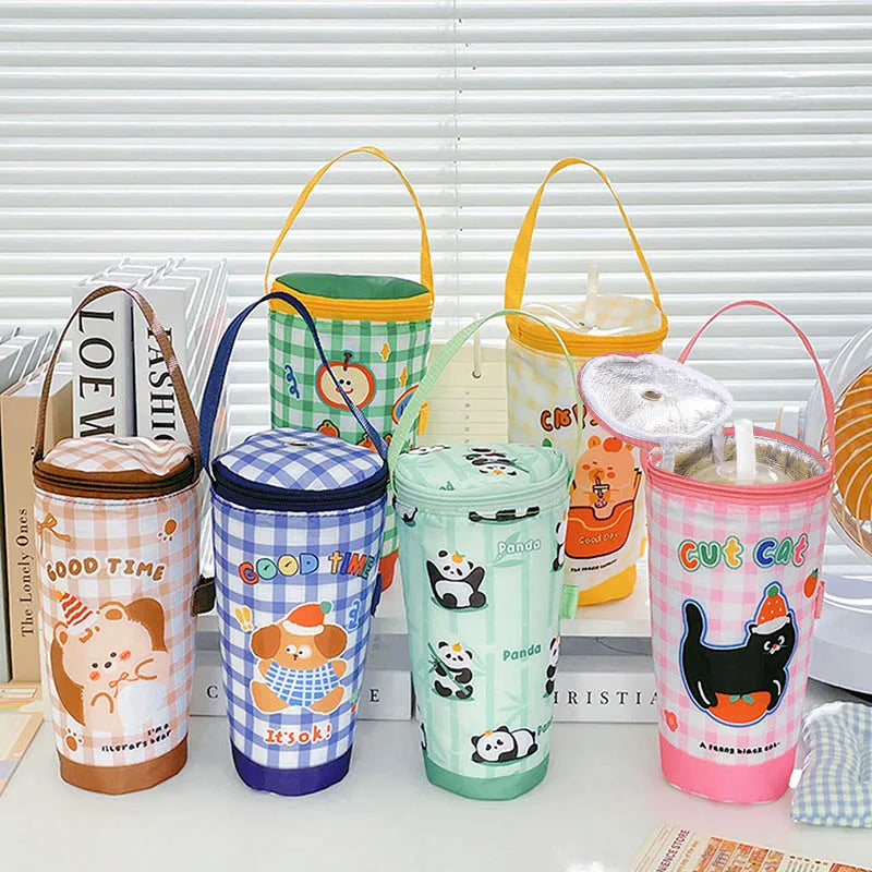 Insulated Cup Carrier Tote Bag – Oxford Cloth Tumbler Sleeve