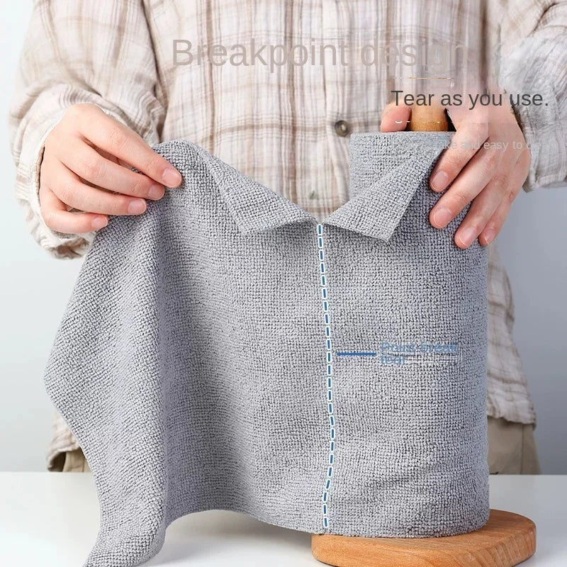 20-Sheet Microfiber Dishcloth Roll – Double-Sided Kitchen Cloth