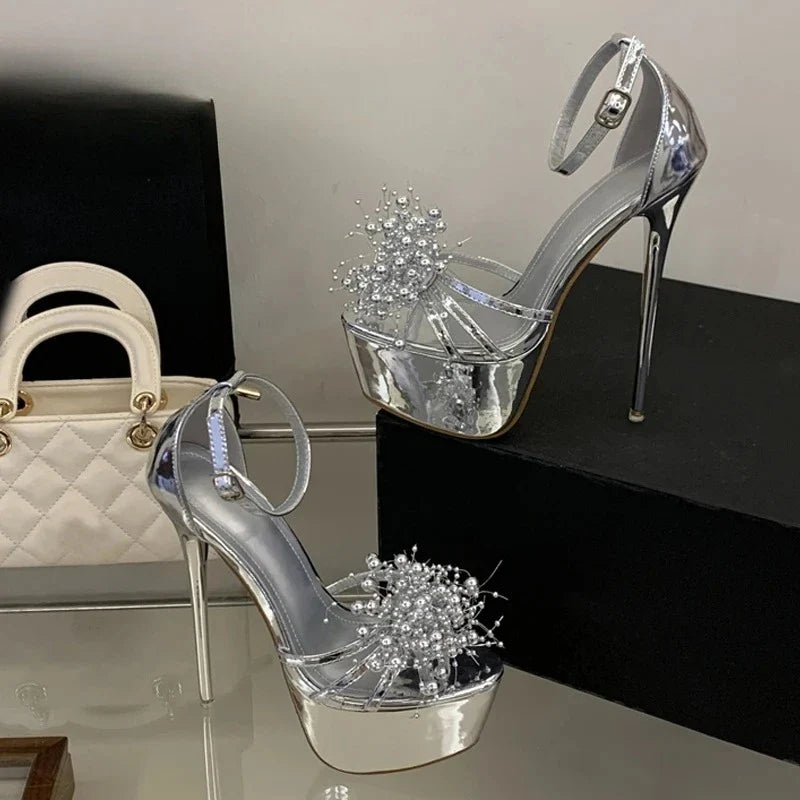 Women's Diamond High Heel Sandals – Wedding & Party Stiletto