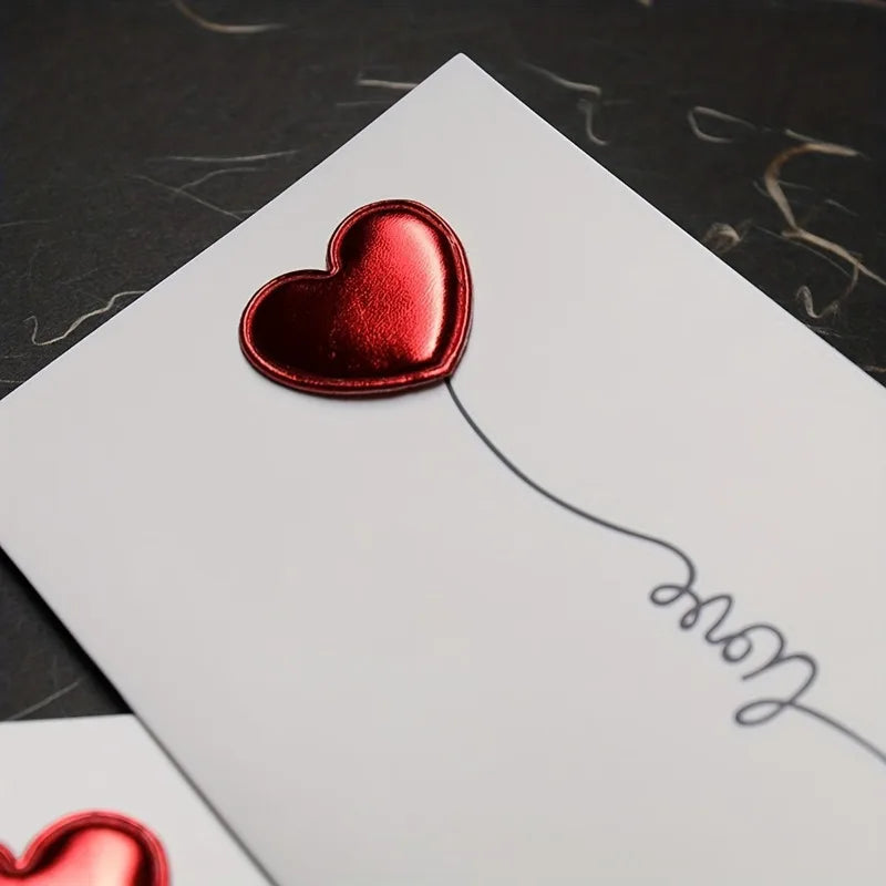 5-Pack Minimalist Blank Love Cards – Anniversary & Valentine's