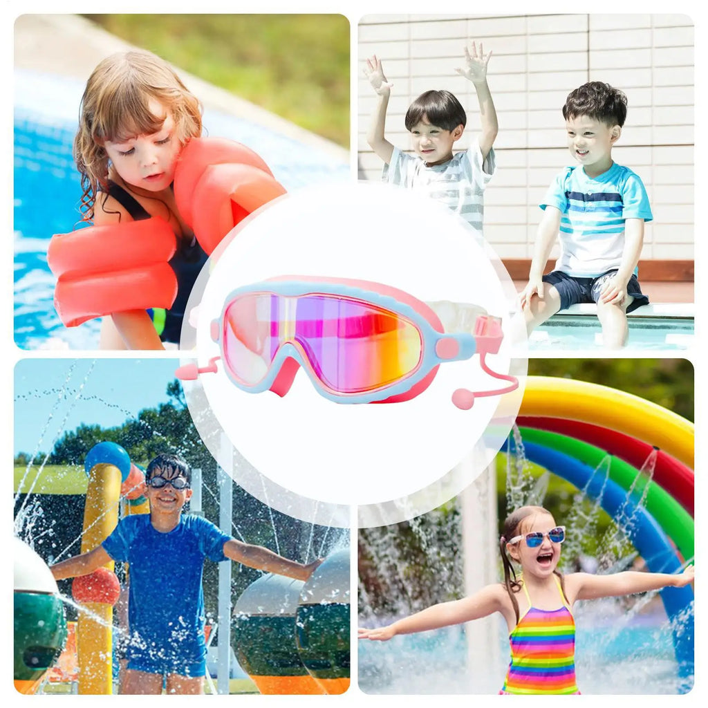 Kids Swim Goggles – Anti-Fog, UV Protection, Large Frame