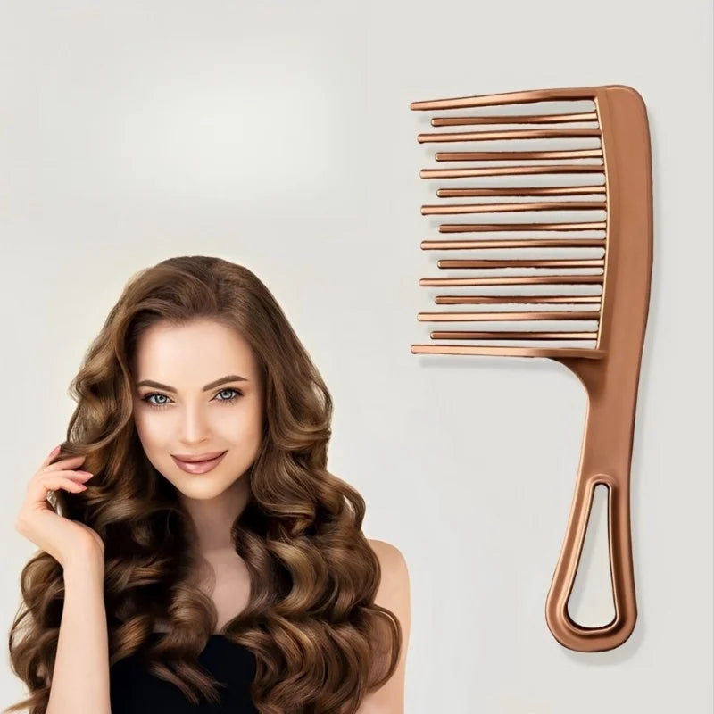 Double Row Wide Tooth Comb for Curly & Long Hair Styling