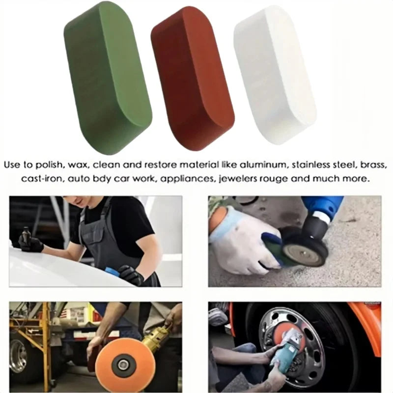 Metal Polishing Compound Kit – Steel, Aluminum & Jewelry Buffing Bars