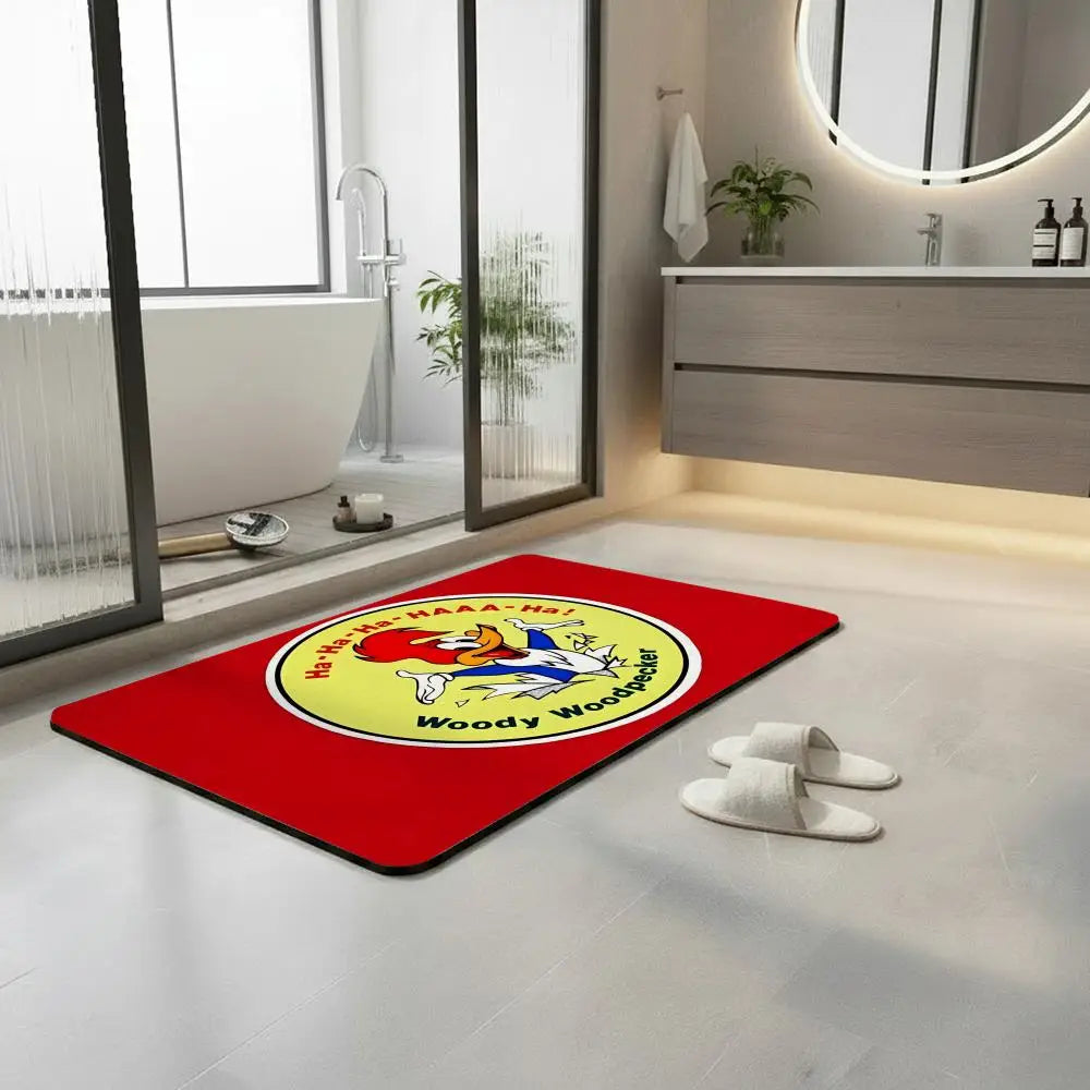 Woody Woodpecker Diatomite Bath Mat – Quick-Dry Non-Slip