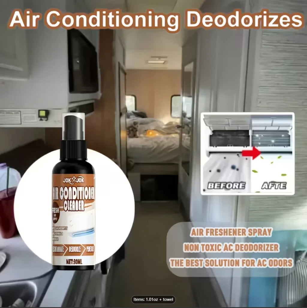 AC Cleaner Spray with Towel – Air Conditioner Odor Eliminator