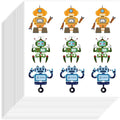 Robot Self-Adhesive Stickers 180pcs – Craft & Party Seals