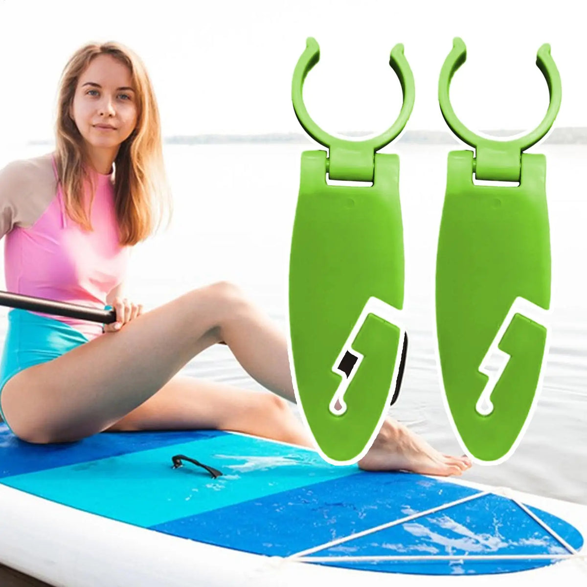 Paddle Board Fasten Clips Expandable Snap-Lock Clamps 2pcs