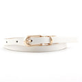 Fashion Black White Gray Women Belts Thin Skinny Waistband Pin Buckle