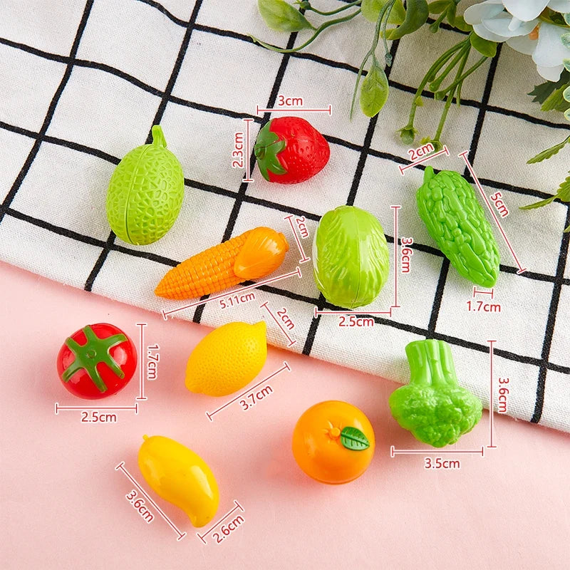 10 PCS Mini Simulation Fruit Vegetable Toys – Dollhouse Accessory