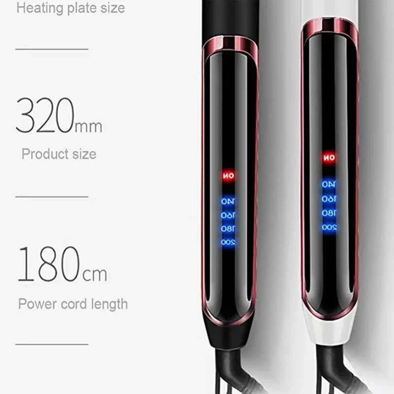 Ceramic Flat Iron Hair Straightener – 4 Heat Settings
