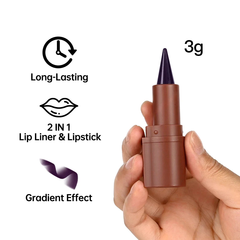 Waterproof Matte Lip Liner Velvet Tint Crayon | Long-Lasting
