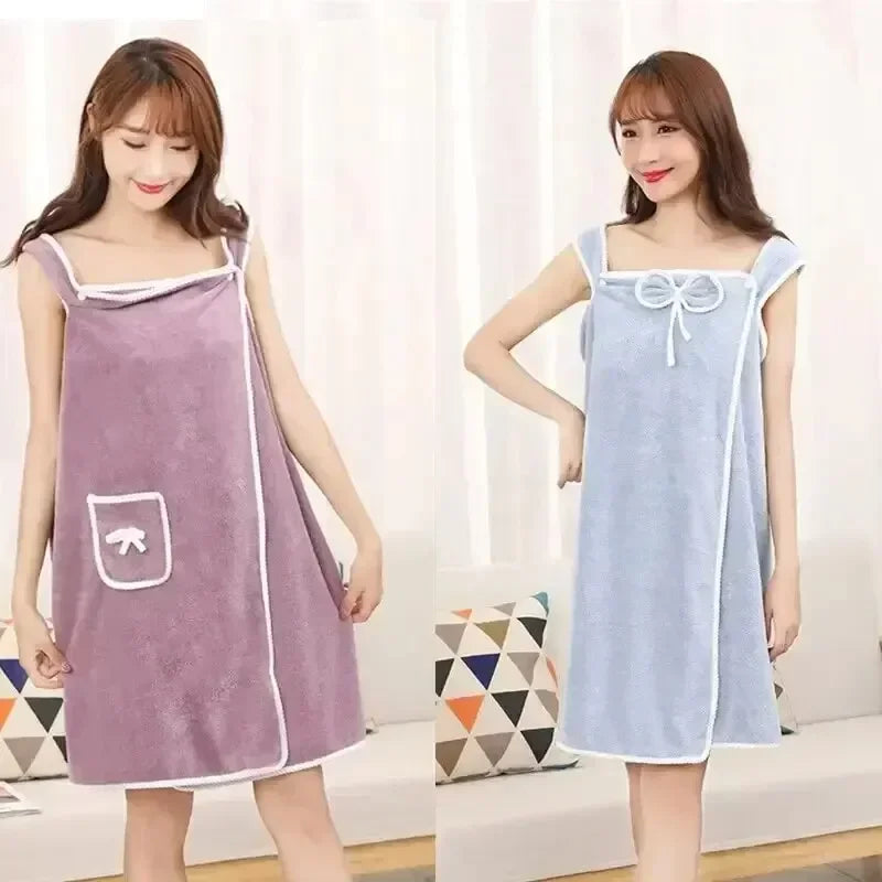 Women's Wearable Bath Towel Wrap – Fast Drying Spa & Gym