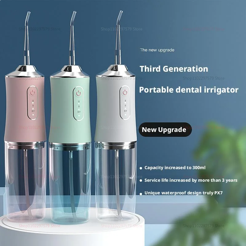 Portable Rechargeable Water Flosser | 4 Jets, 3 Modes, IPX7