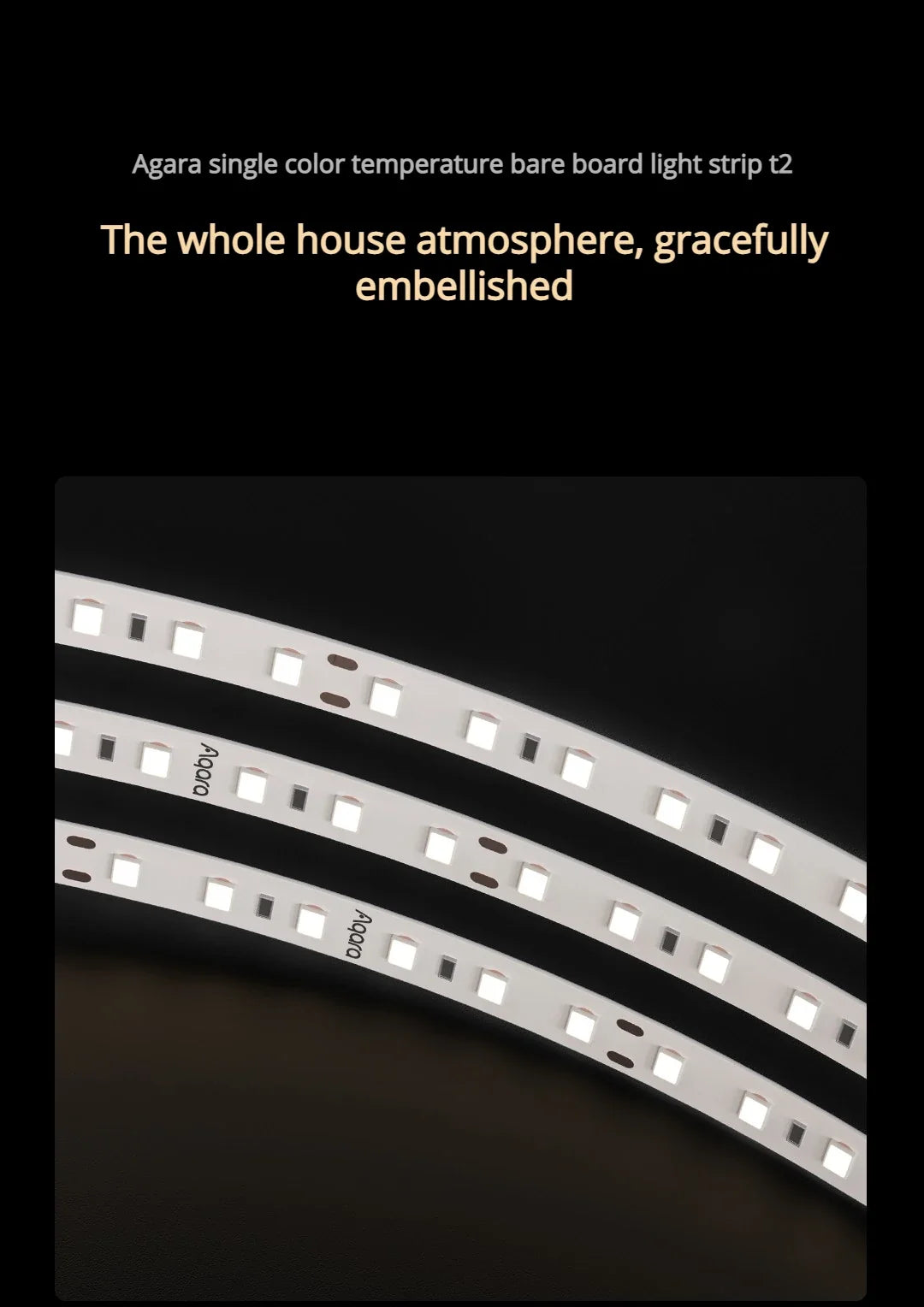 Aqara Smart Light Strip T2 Single-color Temperature Bare Board Thin