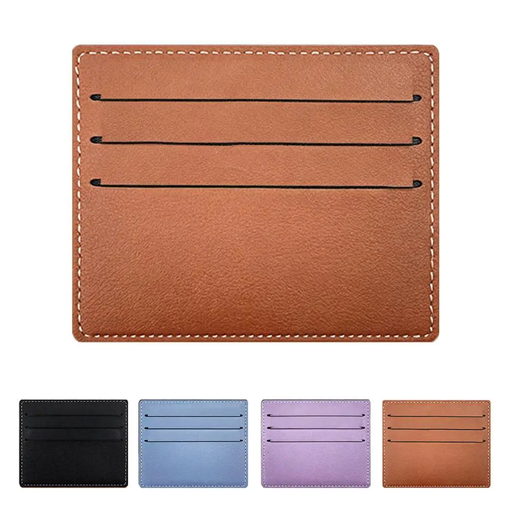 Slim PU Card Holder with Clear ID Window | Unisex Wallet