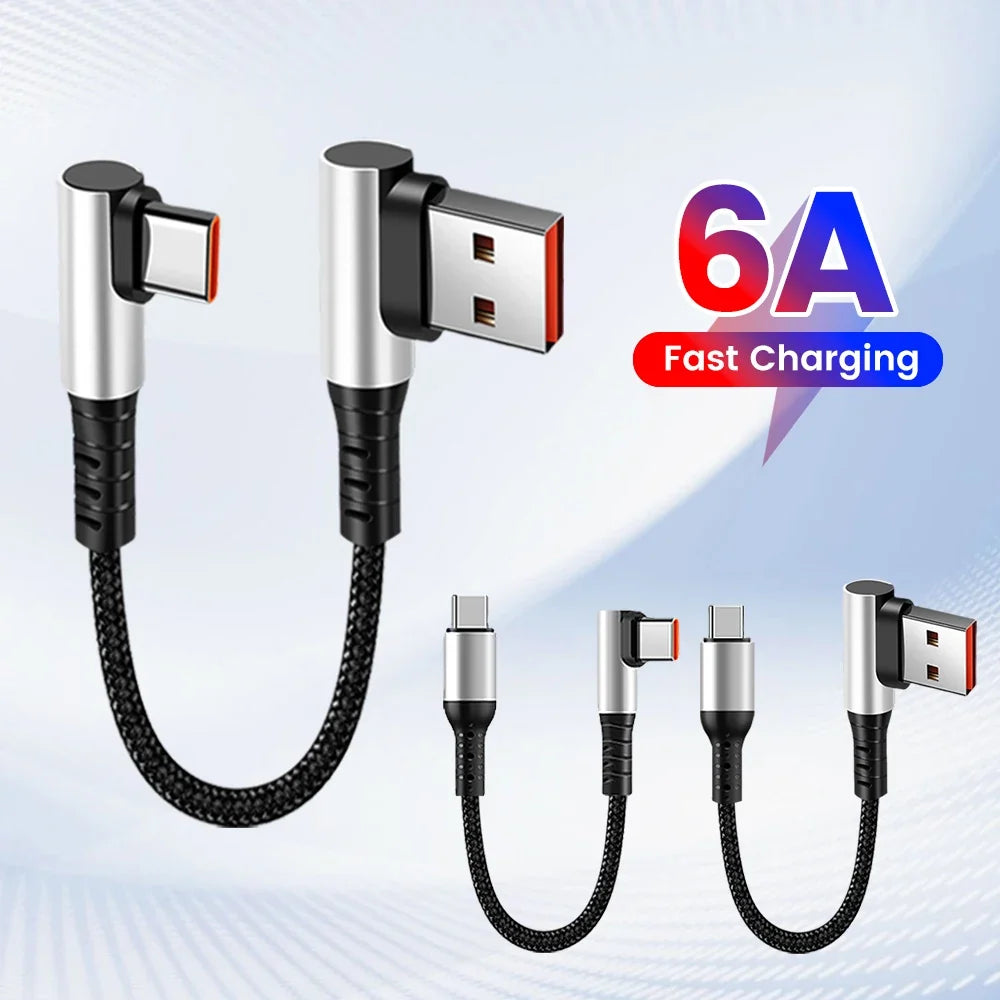 6A USB-A to USB-C Fast Charging Cable 0.25M & 0.5M Short