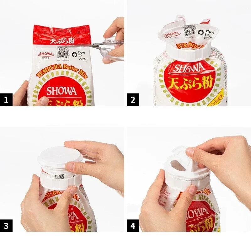 Double-Opening Food Sealing Clip | Moisture-Proof Storage Lid