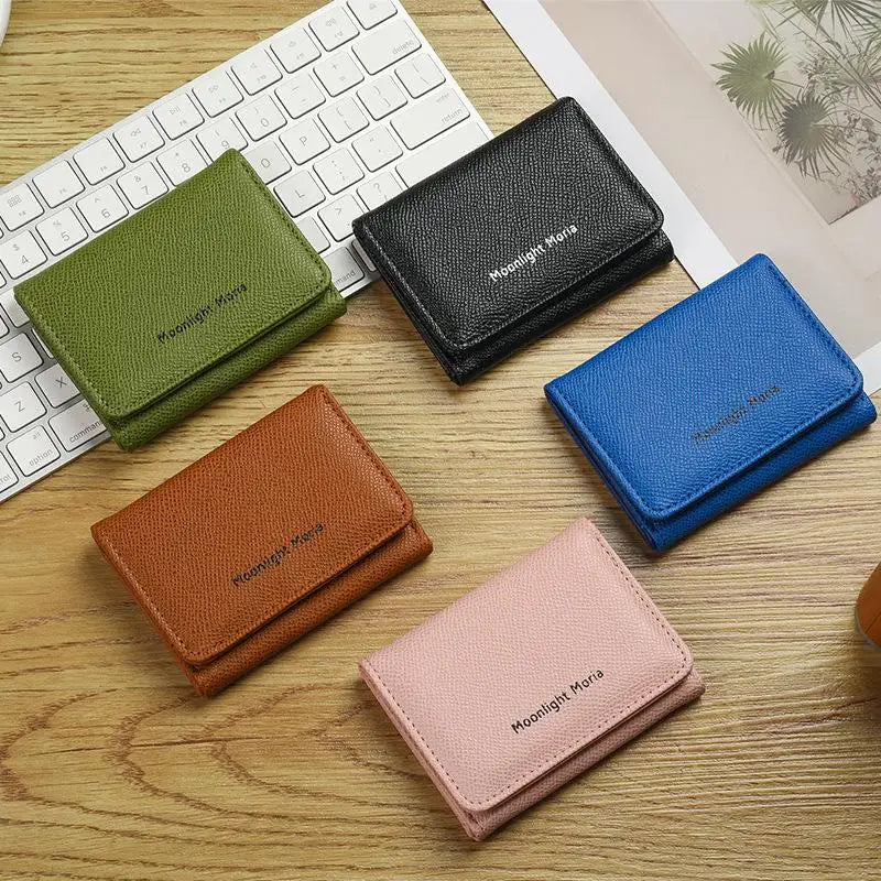 3-Fold PU Leather Card Holder Wallet | RFID Multi-Slot Purse