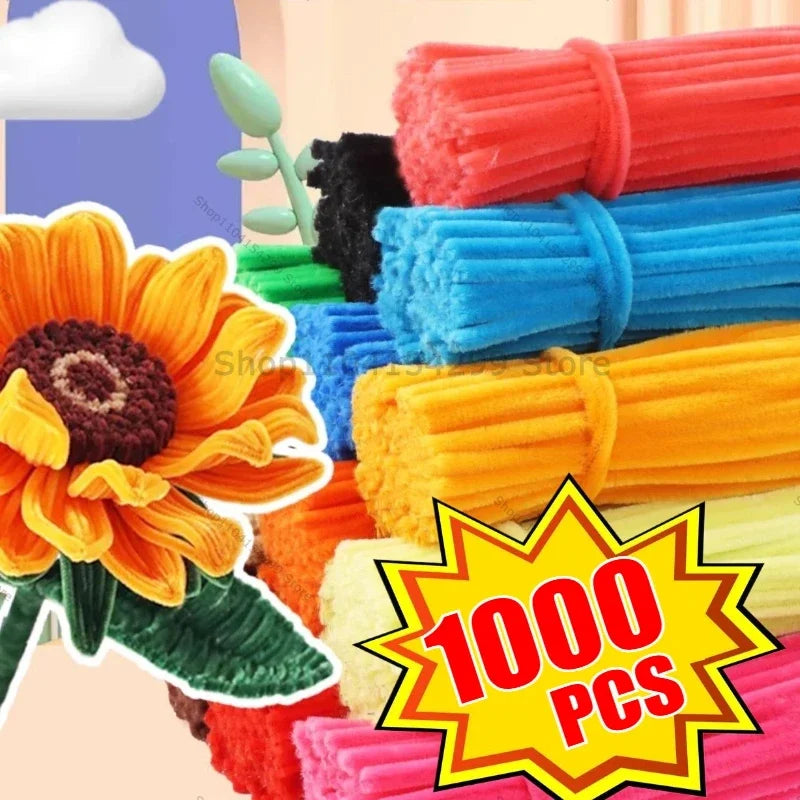 Chenille Stem Pipe Cleaners for Crafts & DIY | 100–1000 Pack