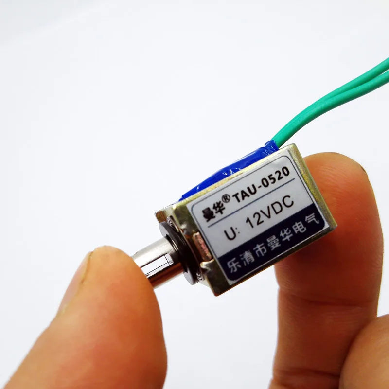 DC 12V/24V Pull Electromagnet TAU-0520 – 10mm Travel 400g