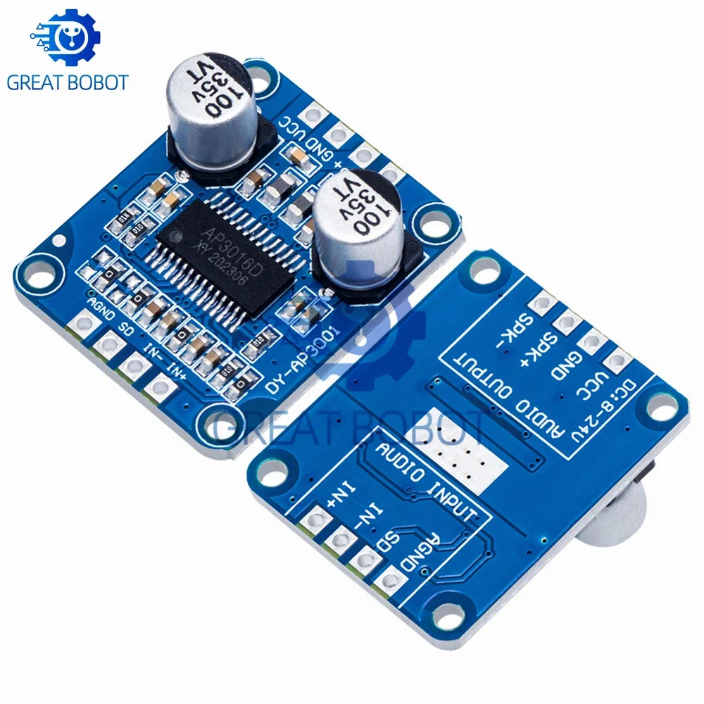 Mono Class D Digital Amplifier Board DC 8–24V 30W–300W 4–8Ω