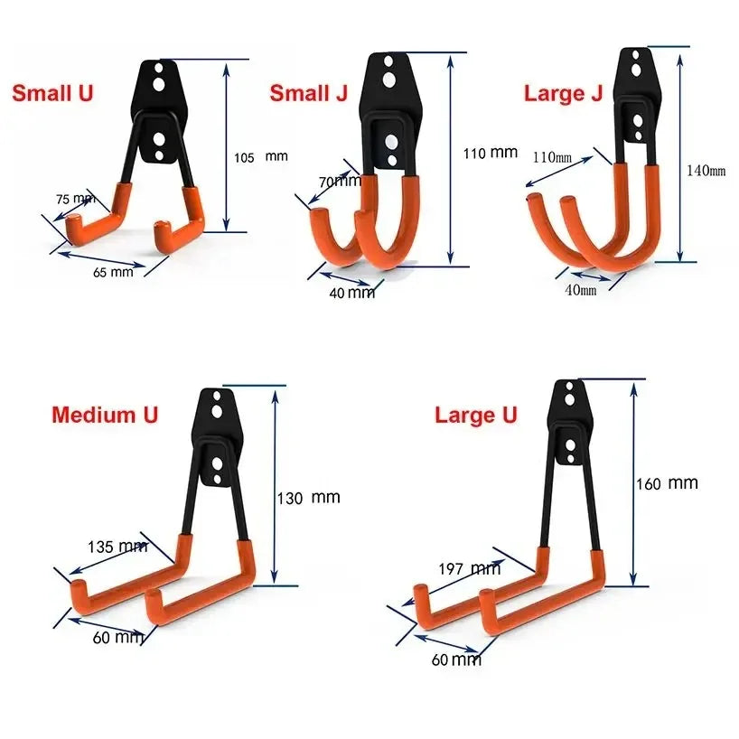 Heavy Duty Iron Wall Mount Storage Hook – Garage Organizer