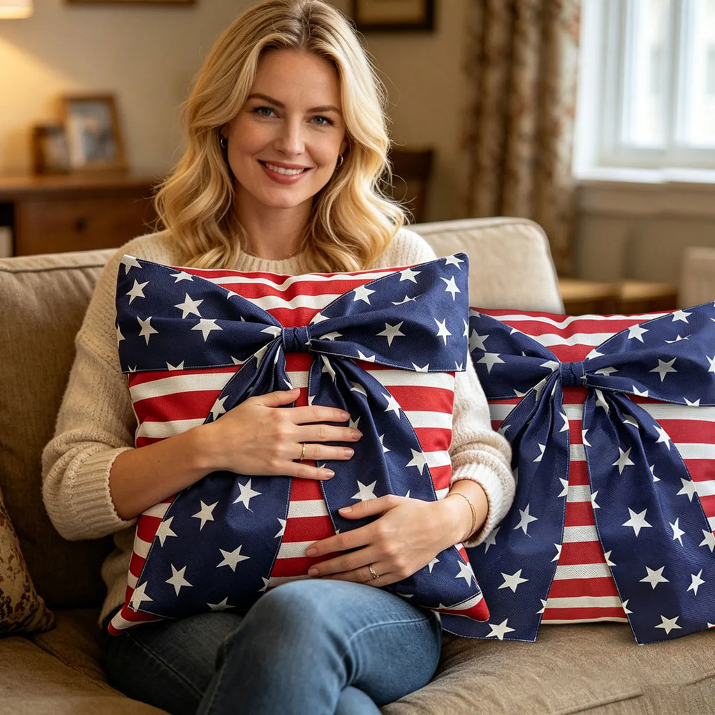 4th of July Patriotic Pillow Cover – Stars & Stripes Cushion