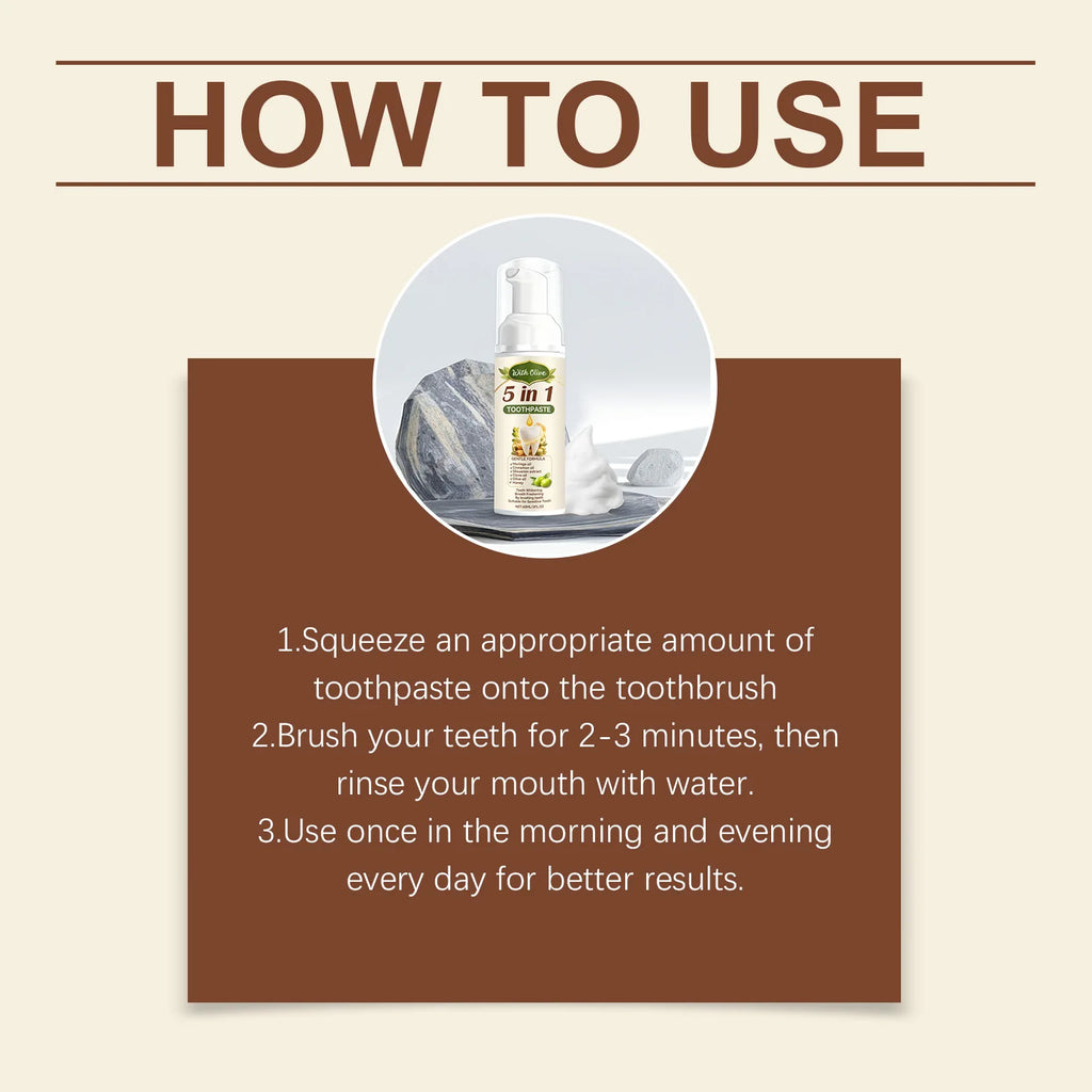 Olive Charcoal Toothpaste – Whitening & Deep Clean 60ml