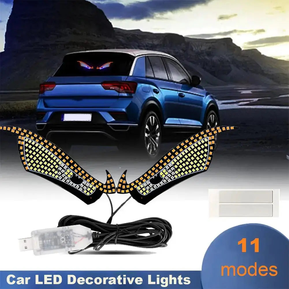 LED Devil Eyes Light for Cars & Trucks – USB, Waterproof Warning Light