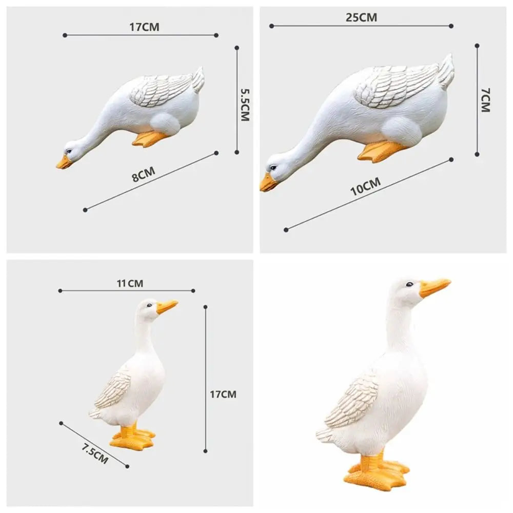Resin Duck Figurines – Cute Miniature Garden & Pond Statues