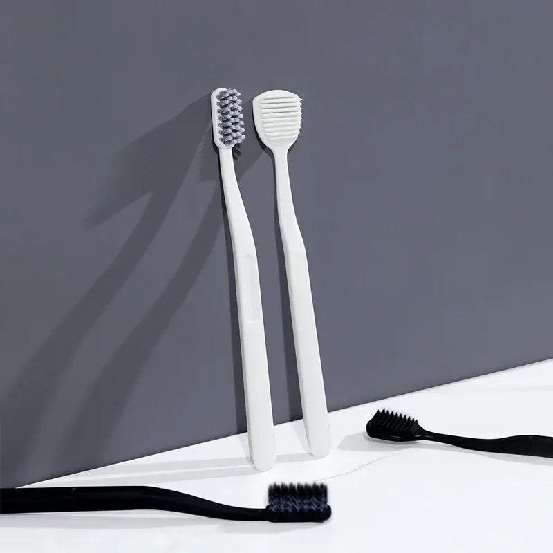 Eco Bamboo Charcoal Toothbrush Set 2PCS – Soft Bristles