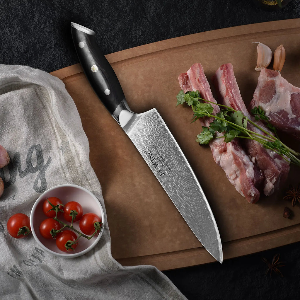 67-Layer Damascus Steel Chef Knife – Japanese Style Kitchen Knife