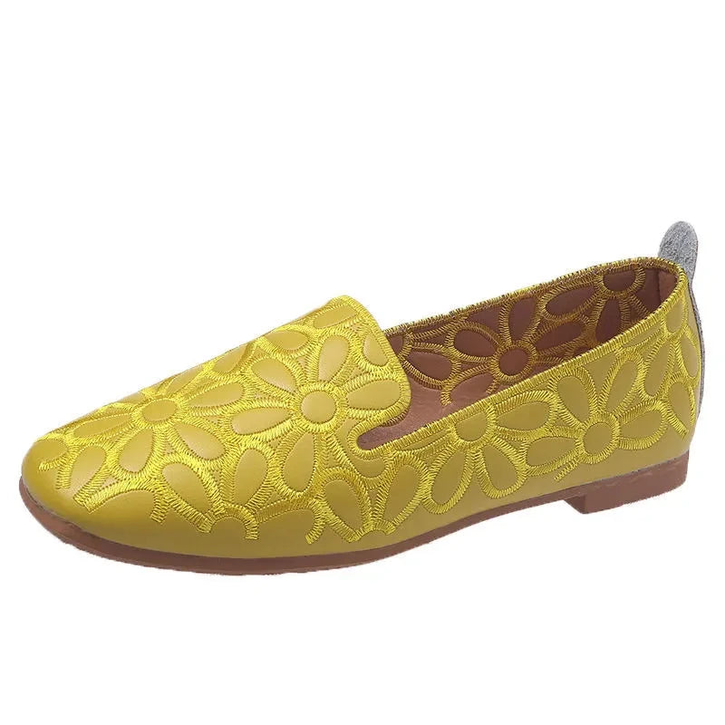 Women's Floral Mesh Slip-On Loafers | Breathable Summer Flats