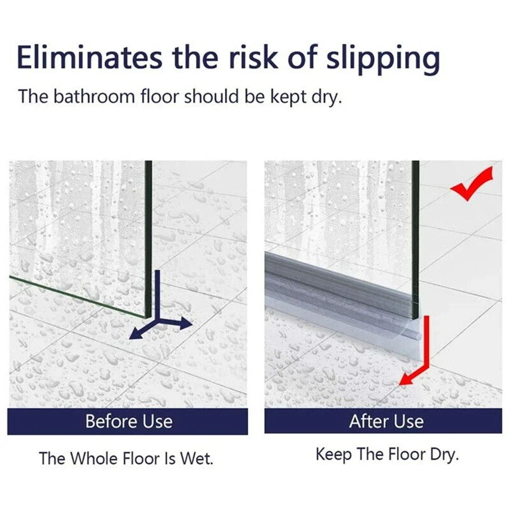 PVC Shower Door Seal Strip – Glue-Free Waterproof Glass Gap