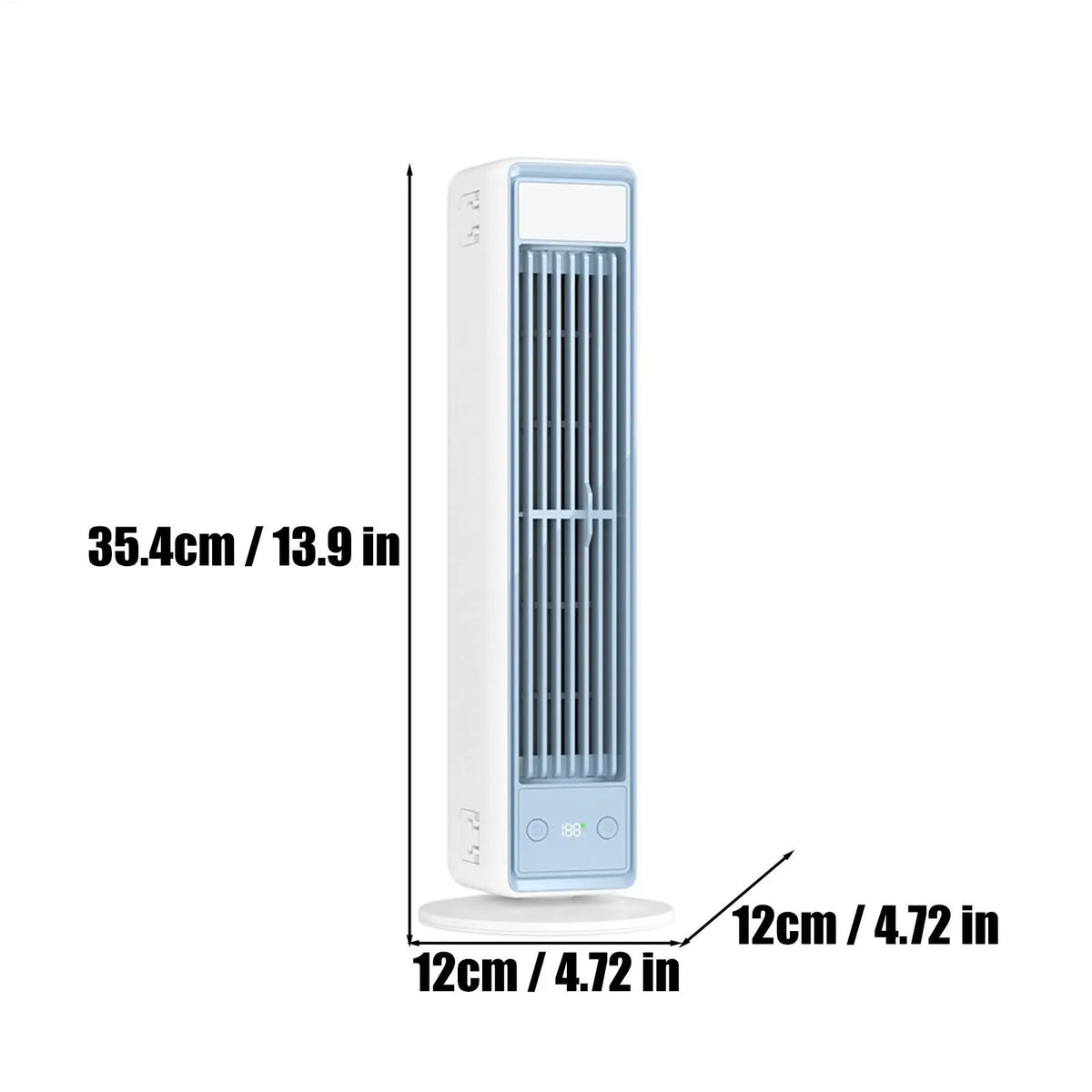 Tower Fan with Remote & LED Display – 4-Speed Portable