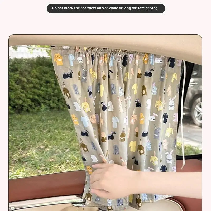 Cartoon Car Window Sunshade – UV Protection for Kids & Baby